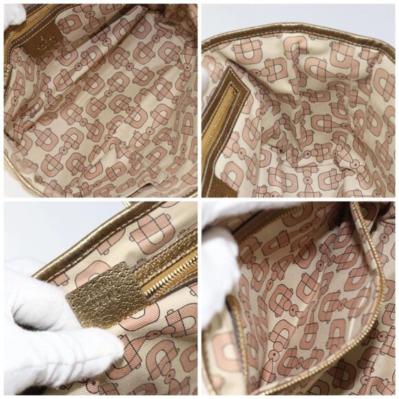 GUCCI GG Canvas Sherry Line Hand Bag Beige Gold 139261 Auth BA8631 - Picture 15 of 16